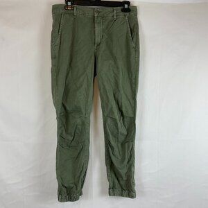 Sundry Jogger Pants 27 Olive Green Heart Embroidered